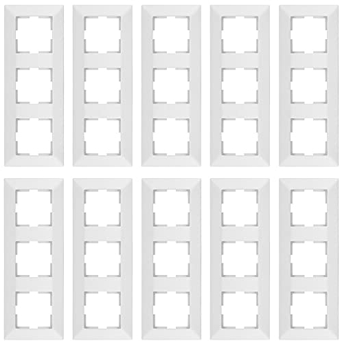 Voxura Concept Abdeckrahmen 3-fach 10er Set 50 x 50 mm weiß
