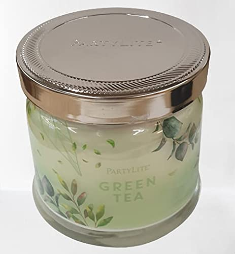 PartyLite 3-Docht- Duftwachsglas Grüner Tee Matcha / Green Tea