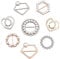 nbeads 8 Stück Schal Ring, Art Weiselegierungs Schal Ring Wölbungen T-Shirt Bund Halstuch Clip Ringe Seide Skinny Schal Bluse Metall Strass Verschluss Ringe Für Halstuch T-Shirt Schals Kleidung