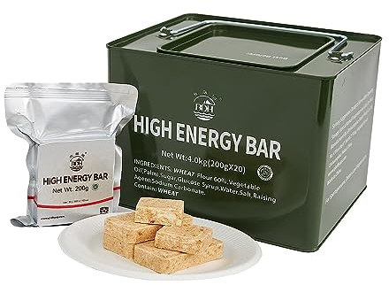 Notfall-Nahrungsrationen Fertigmahlzeit, lange Haltbarkeit 19000 Kalorien Survival Tabs Perfekt für Camping, Wandern, Armee Outdoor-Katastrophe, 20 Pack mit Dose
