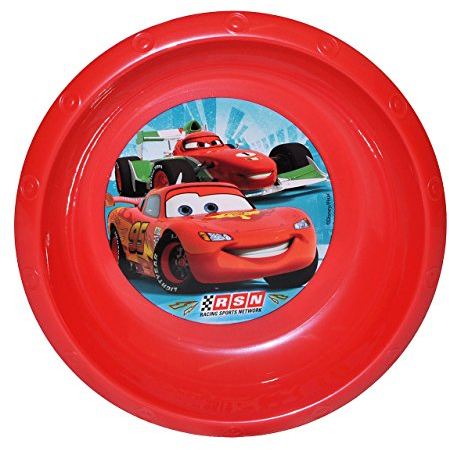alles-meine.de GmbH Suppenteller/Suppenschüssel/Müslischale - Kinderteller Auto Cars - Lightning McQueen - aus Kunststoff/Plastikteller Plastik - Geschirr für Kinder - ..