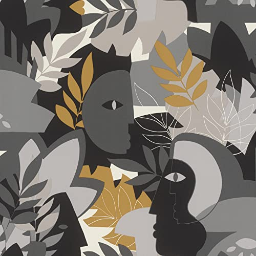 Rasch 464849 Papier peint intissé Motif abstrait Gris blanc, marron et noir de la collection Salsa 10,05 x 0,53 m