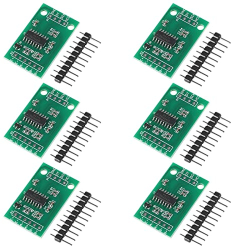 6 STÜCKE HX711 Wägezellenverstärker Breakout Wägesensoren Werbemodul Gewicht Analog-Digital-Wandler Zweikanal-24-Bit-Präzisions-A/D-Modul Drucksensor für Arduino Raspberry Pi Mikrocontroller