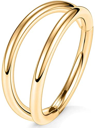 OUFER Body Piercing Helix Earrings 16G Cartilage Conch Piercing Helix Earring Hoop Hinged Segment Ring 316L Surgical Steel Septum Nose Ring Tragus Daith Earrings Piercing Jewellery