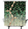 Ulticool Duschvorhang -Geometrisches Grün Natur Gold Luxus - 180 x 200 cm – Anti Schimmel - Waschbar – Wasserdicht - mit 12 Ringe
