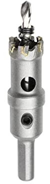 Meccion Foret de Scie Cloche en Métal, Coupeur de Trou de Dents en Carbure de Tungstène pour Tôle D'acier Inoxydable, Métal, Alliage, Fer, Bois (19mm)