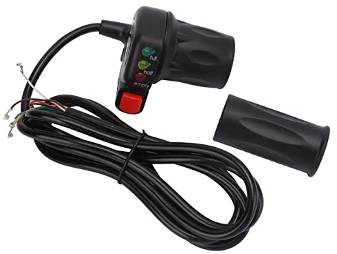 E-Bike Gasgriff, Universaler Halbdreh-Gashebel für 22mm Lenker mit Präzisionskontrolle aus ABS-Material für Elektrofahrräder und E-Scooter