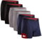 DANISH ENDURANCE Men's Bamboo Boxers, Comfortable, Breathable Underwear, Tagless, Optional Open Fly, 6 Pack, Multicolor (2 X Black, 2 X Grey, 2 X Navy Blue), M