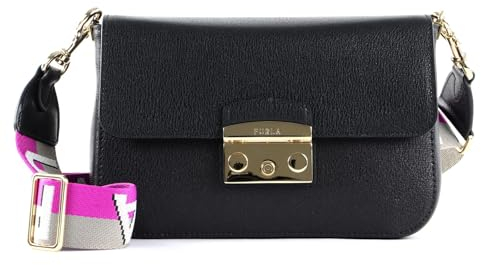 Furla Metropolis Crossbody Nero + Marmo Violet
