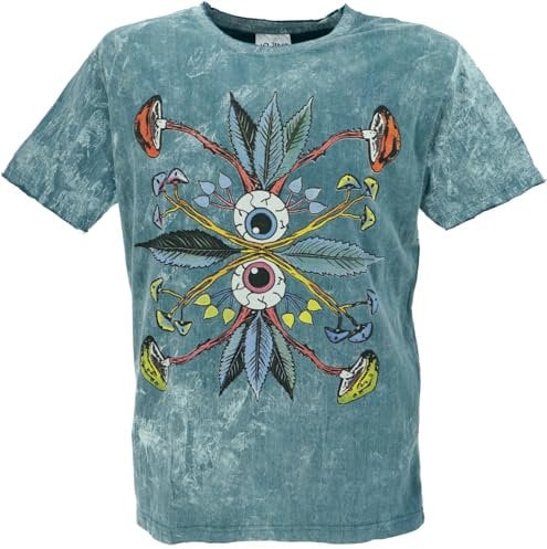 GURU SHOP No Time T-Shirt - Pilzreise/Petrol, Herren, Baumwolle, Size:XL