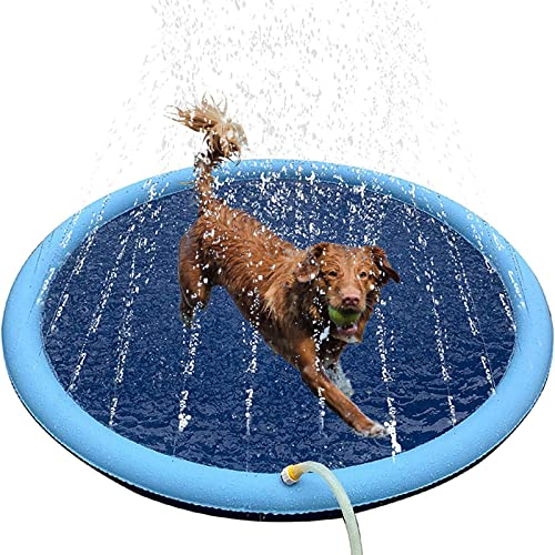 YUDANSI Pliable épaissi De Piscine pour Chien, 170cm Intérieur Extérieur Piscine Hors Sol, Été Jardin Jouer Accessoires De Piscine, Piscine pour Chien pour Petits Chiens, Chats Et Enfants