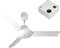 GASFRIGO - Ventilatore da soffitto 61750 Nordik Evolution R 90/36 Bianco + comandi da muro o telecomando (61750 + SCRR5)