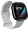 BELIYO Silikon Armband für Fitbit Versa 3/Versa 4/Sense 2/Sense - Bequem, strapazierfähig, atmungsaktiv, schmutzabweisend und stilvoll (Weiß-Kleine Größe