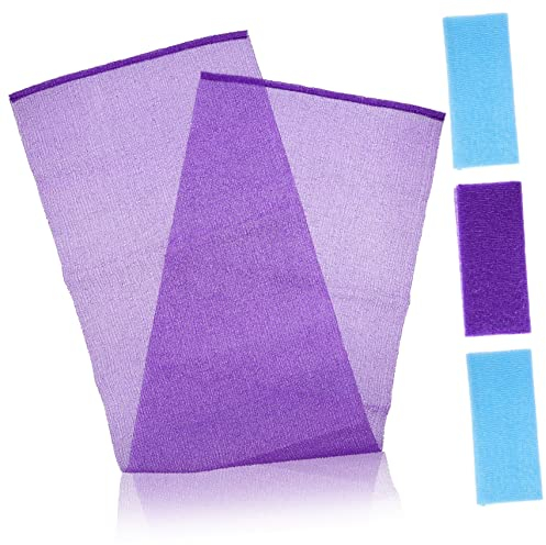 Beatifufu 4Stücke Körperpeeling Tücher aus Nylon Sanfte Exfoliation zur Entfernung Abgestorbener Haut Japanische Waschlappen für Bad Peeling Badetücher für Dusche