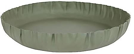 MACOSA VM060235 Tablett rund geschwungen 31 cm Metall Dekoschale Deko-Tablett Tisch-Dekoration Obsttablett Wohn-Accessoire Metallschale Dekotablett Kerzentablett modern groß