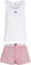 Tommy Jeans Damen Pyjama-Set Tank & Short Pj Set Kurz, Mehrfarbig (White / Tj Pink Plaid), XL