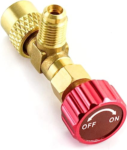 Rubinetto premivalvola shut-off R32 R290 R1234YF femmina 1/2 ACME SX (sinistro) - uscita maschio 1/4 SAE PROFESSIONAL SERIES