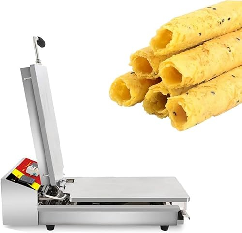 ENPAP Fabricant de Rouleaux d'oeufs antiadhésifs commerciaux, gaufrier électrique 2200W, Rouleau de gaufres d'oeufs électriques, plaques de Fer de Cuisson de Rouleaux d'oeufs à Long Manche