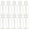 Liujiami 10 Pieces Flip Cap Bottles Plastic Empty Bottles Transparent Containers Bottles Refillable Squeeze Bottles for Travel Shampoo Cosmetic Lotion Toiletries, 30ML