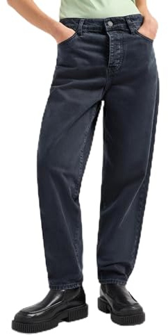 Armani Exchange Women's Carrot Fit Rigid Cotton Denim, Indigo Denim, 33W x 32L