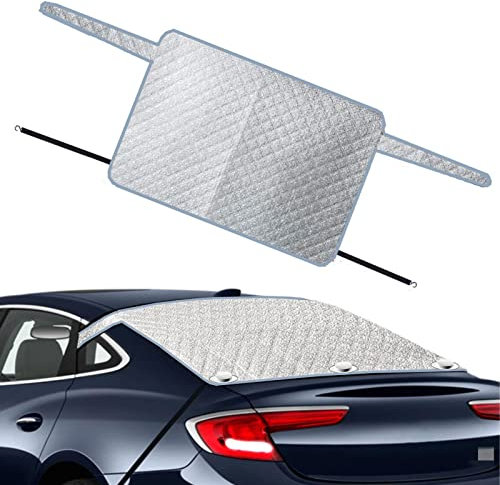 Copertura per parabrezza posteriore per auto, Copertura della neve per lunotto posteriore, coperture per parabrezza invernale, Copertura antigelo per finestrino a 2 strati per tutte le stagioni