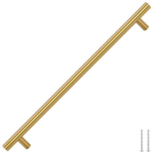 vidaXL Möbelgriffe 5 Stk., Schrankgriffe T-Form, Griffe für Küchenschränke, Küchengriffe Schubladengriffe Türgriffe, Golden 320mm Edelstahl
