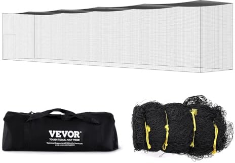 VEVOR Cage de frappe de baseball, filet d'entraînement de frappe professionnel, filet d'entraînement de frappe, robuste et portable en polyéthylène, filet et sac de transport, pour jardin, champ
