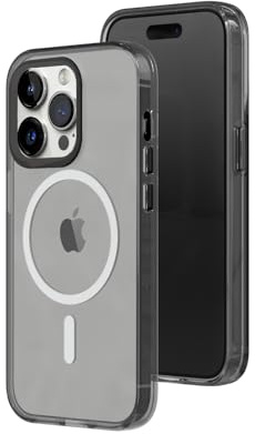 RHINOSHIELD JellyTint Transparent Protective Case Compatible with MagSafe for [iPhone 14 Pro Max] | Superior Magnetic Force, Exceeds Military Drop Standards, Scratch Resistant, Shockproof - Ash Black