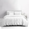 FIREYA Premium Bettwäsche 200x200-100% Baumwolle Satin - ÖKO-Tex Zertifiziert - Bettbezug-Set Decke Kissen Bezug Cover Bett Kissenbezug Deckenbezug Bedding Duvet Weich Einfarbig Weiß