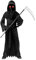 Sensenmann Kleid, Halloween Sensenmann Kostüm, Halloween Umhang mit Kapuze, sehr gruselige Kostüme des Todes, Geistercosplay für , Halloween-Gastgeschenke
