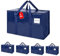 ZFWDSY Umzugstaschen 93 L, 4er-Pack Aufbewahrungstaschen mit Reißverschluss, Umzugstaschen Heavy Duty Extragroß, Packtaschen für Umzugsbedarf, Faltbare Reisetasche oder Weihnachtsbaumtasche