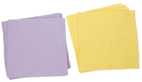 ORFOFE 10 Stück Silberputztücher 17x17cm Aus Weichem Mikrofasertuch Für Schmuck Reinigung Besteck Poliertuch Fleckenfrei Mehrzweck Reinigungshandtücher