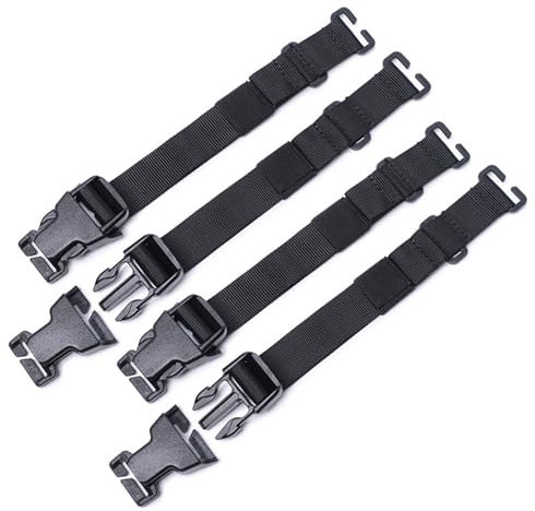 COZERI 4PCS Gepäckgurte,Molle Zubehör, Einstellbare Reisezubehör,Tactical Rush Tier System, Tragbare Molle-Rucksackstraps, Vielseitiges für Outdoor-Aktivitäten wie Camping