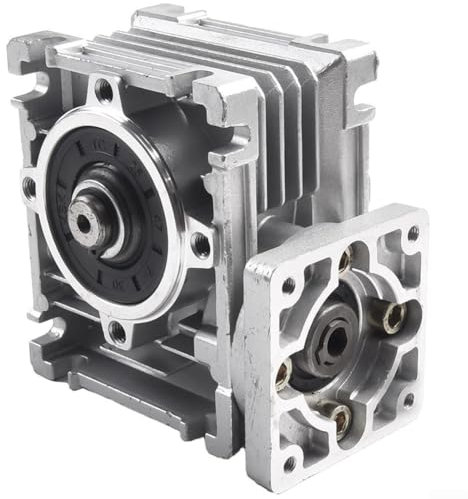 Marchfunny Boîte à vis sans fin avec couple élevé et base rectangulaire élargie de 8,1 x 6,3 cm, outils rotatifs pour portes et convoyeurs automatiques (rapport de vitesse 50:1)