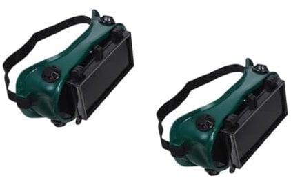 NUOBESTY 2pcs Safety Glasses for Welding Welding Goggles Flip-up Design Soft Frame Scratch Coating Comfortable Eye Protection