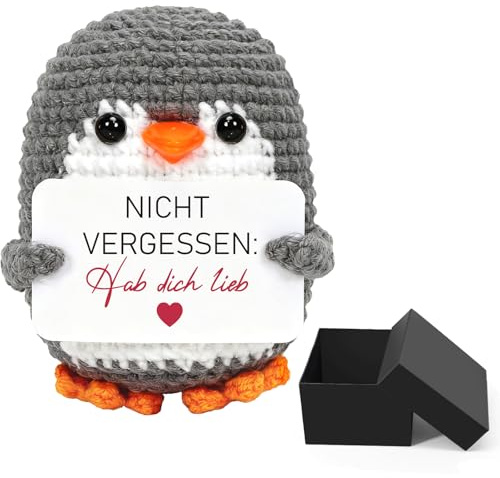 Mini Pinguin Geschenke für Verliebte, Hochzeitstag Geschenke, Geburtstags Jahrestag Geschenk, Pocket Hug Pinguin Puppe, Romantische Hab dich lieb Geschenk für Partner Männer Frauen Valentinstag