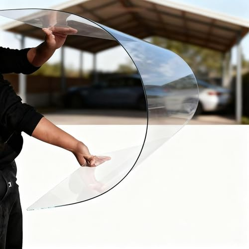 PC Polycarbonat 1 Mm Kunststoffplatten Mit UV-Schutz Bruchsichere Und Wärmedämmende Für Terrassendach Carport Wintergarten Gewächshaus(Size:1x3m,Color:1mm)