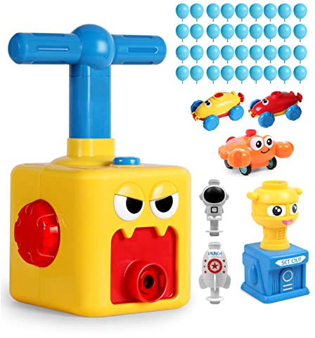 Air Powered Vehicle Balloon Launch Car STEM Educational Toy with 36 Balloons Gift for Kids