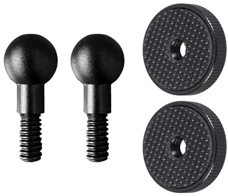 Aluminum Alloy 15mm Ball Head Converters with 1/4inch Female Thread Adapter for Stabilizer Projectors Tripod Mount Black Aluminum Spacer