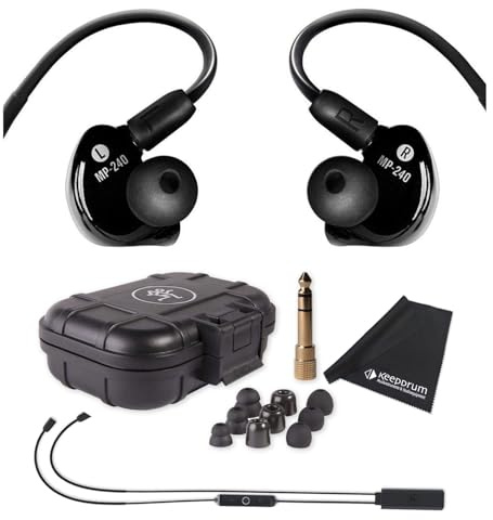 Mackie MP-240 Auricolari in-ear con adattatore Bluetooth e panno keepdrum