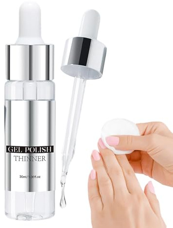 Nail Gel Thinner - 30ml Manicure Supplies with Dropper - Thick Gel Nail Dilution Liquid,for Beginners Women Girls Ladies Wives Mothers Brides Art Students Craft Enthusiasts Home Salon
