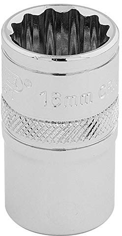 Draper 33160 1/2 Square Drive 12 Point Socket, 16mm Size , Blue