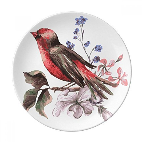Branche Oiseaux Fleurs décoratifs en porcelaine Assiette à dessert 20,3 cm dîner Maison Cadeau