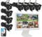 Tonton 5MP Überwachungskamera Set mit 16Zoll Monitor, 10CH NVR Videoüberwachung System und 8*3MP Kamera für innen/außen, 30M Farbnachtsicht AI PIR Personenerkennung, App&Mail Alarm, 1TB Festplatte