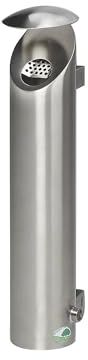 VAR | Edelstahl-Wandascher | abschließbar | 2,5 l | HxØ 530 x 180 mm | gebürstet