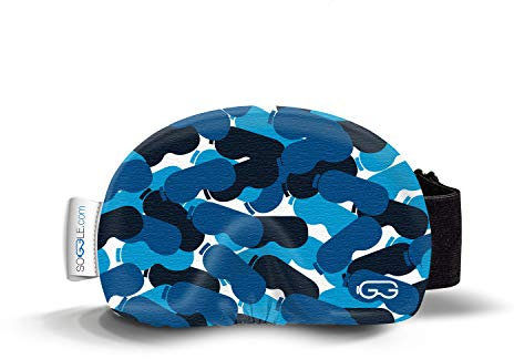 Soggle Ski Goggles Protection, Microfibre Cover (One Size), Camouflage 03 blue