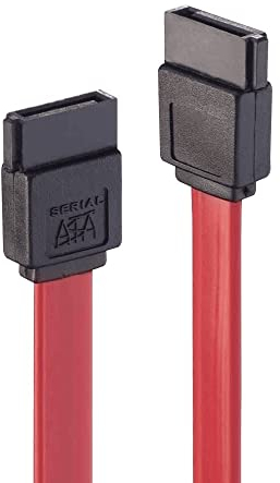 CABLEPELADO Cable SATA II | Cable de Datos | SATA II Serial ATA 3.0 Gbit/s | Cable sata plano | Cable de Conexión interno HDD SSD disco duro | Sata conexón recto | Rojo
