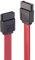 CABLEPELADO Cable SATA II | Cable de Datos | SATA II Serial ATA 3.0 Gbit/s | Cable sata plano | Cable de Conexión interno HDD SSD disco duro | Sata conexón recto | Rojo
