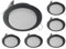ledscom.de 6 Stück LED Einbaustrahler Zobe flach GX53 anthrazit rund 6,2W 509lm warm-weiß 107mm Ø Lochkreis 90mm Ø