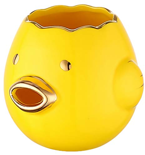 DOITOOL Stainer Steel Strainer Cartoon Egg Separator Practical Ceramic Mini Cute Animal Egg White Yolk Separator Kitchen Gadgets Baking Tools Egg Separator Tools Yellow Ceramic Tools